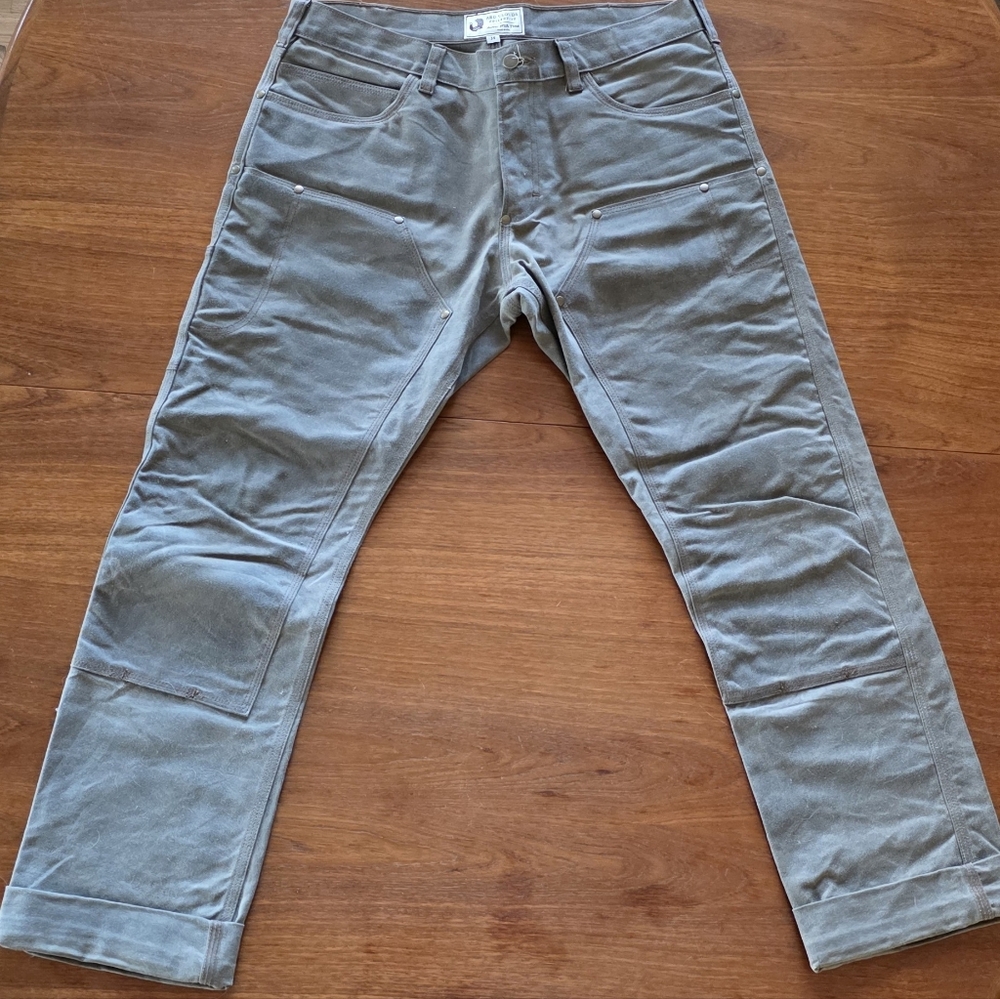 Red Clouds Collective GN1 Slim Fit Waxed Canvas Work Pants